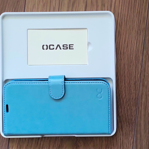 Ocase blue folio wallet flip - blue,
