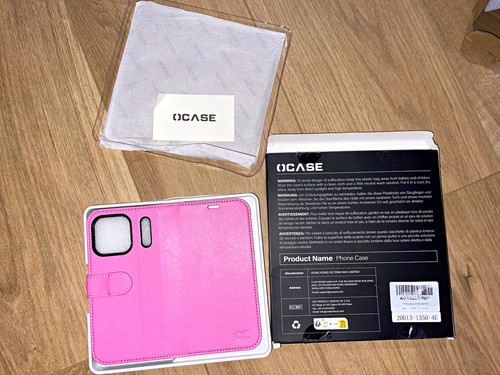 Ocase pink wallet case - w/, card